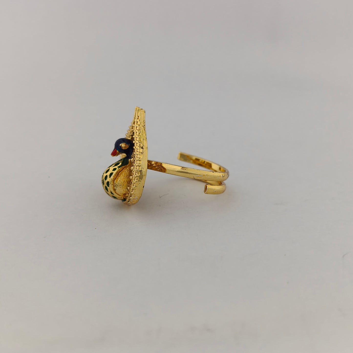 Meenakari Peacock Ring
