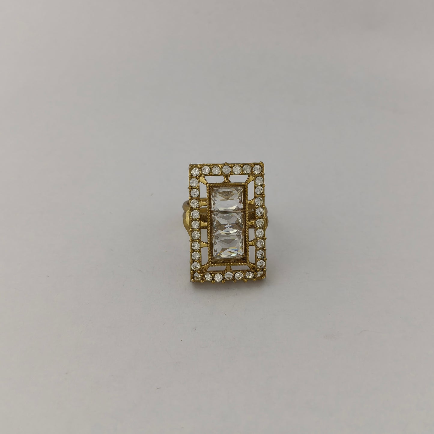 Victorian Gold Rectangle Statement Ring