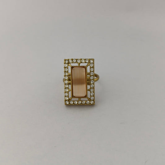 Victorian Gold Rectangle Statement Ring