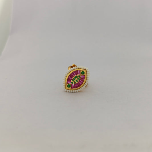 Geometric CZ Ring - Marquise