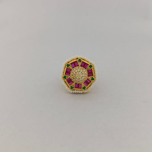 Geometric CZ Ring - Septagon