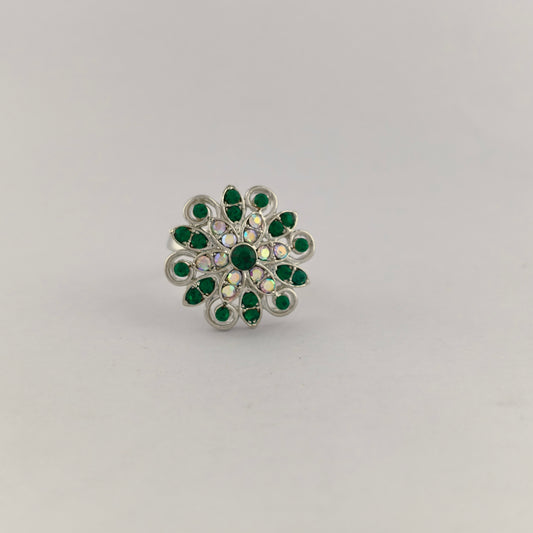 Silver Plated Floral Ring