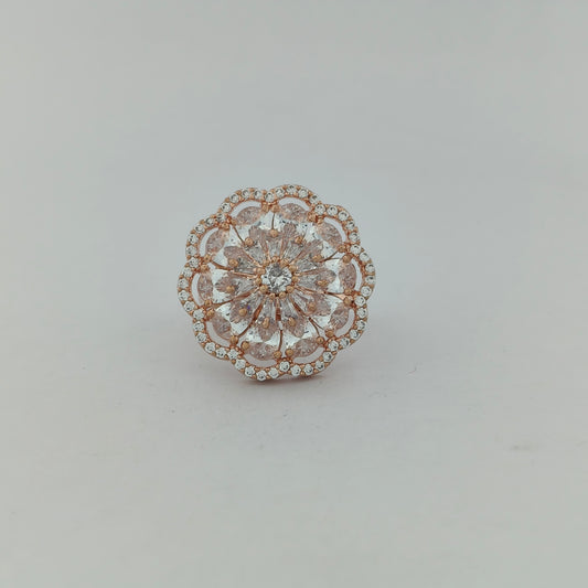 Rose Gold Starburst Flora Ring