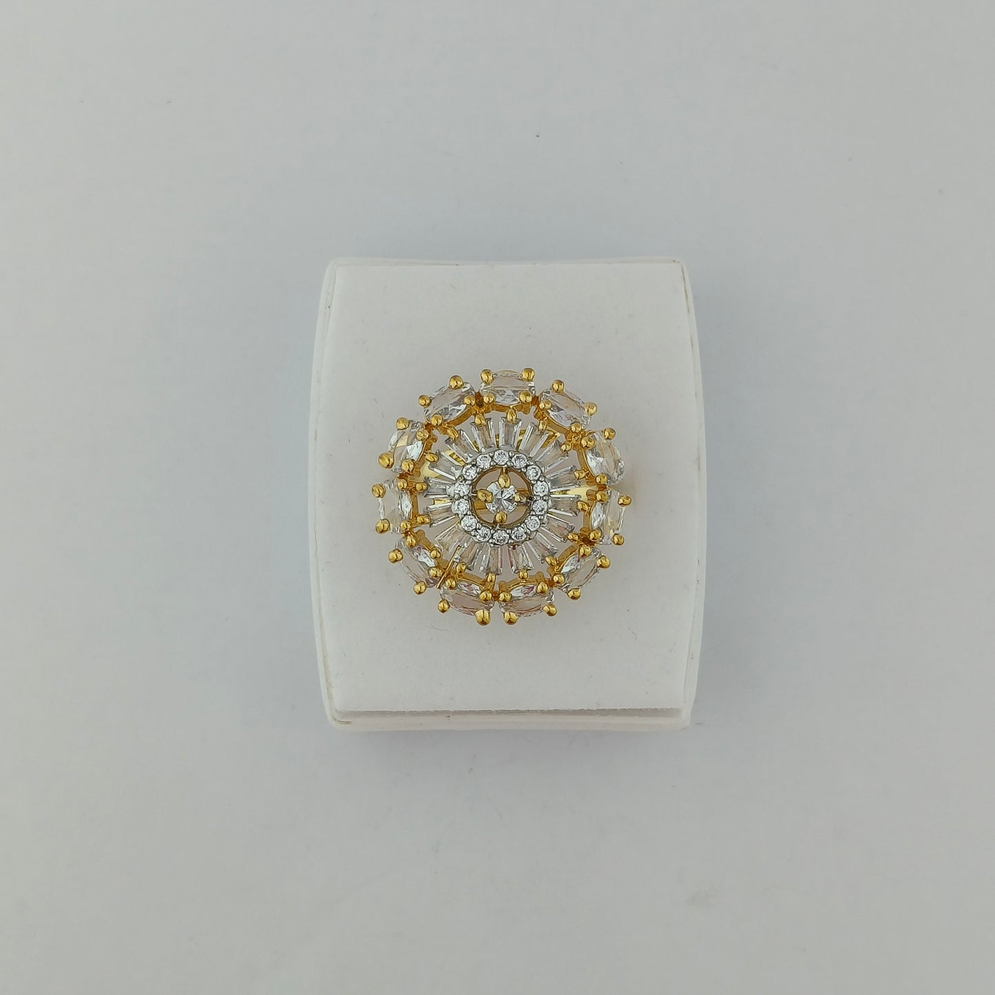 Gold Plated Sunburst Cocktail Ring