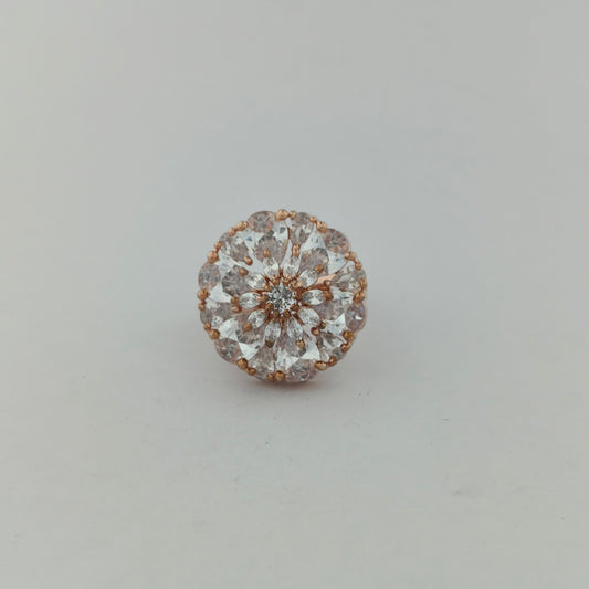 Rose Gold Radiant Snowflake Ring
