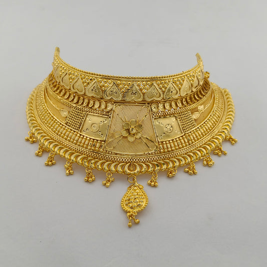 Royal Filigree Gold Choker Set