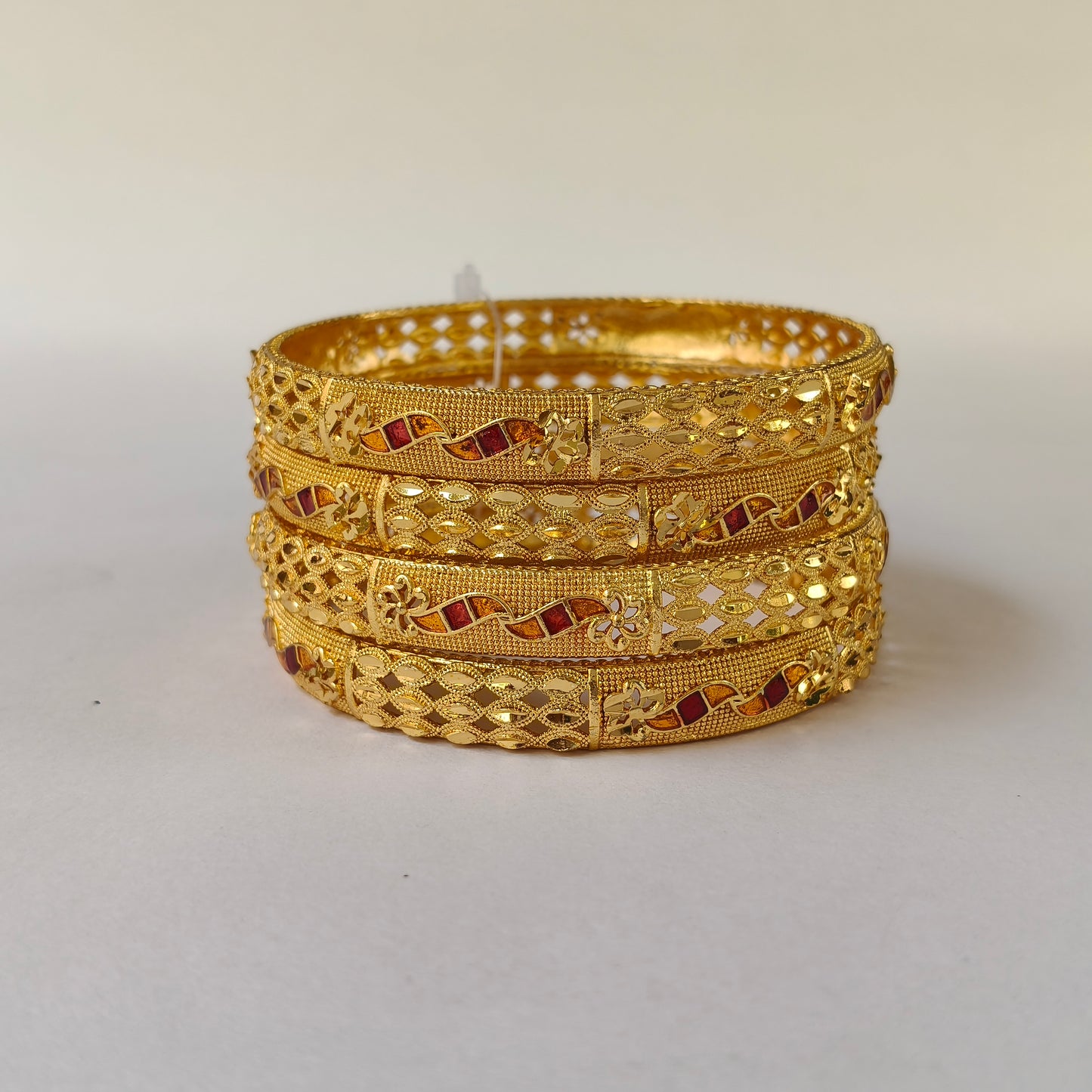 Traditional Filigree Gold Toned Bangles