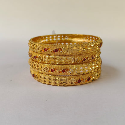 Traditional Filigree Gold Toned Bangles