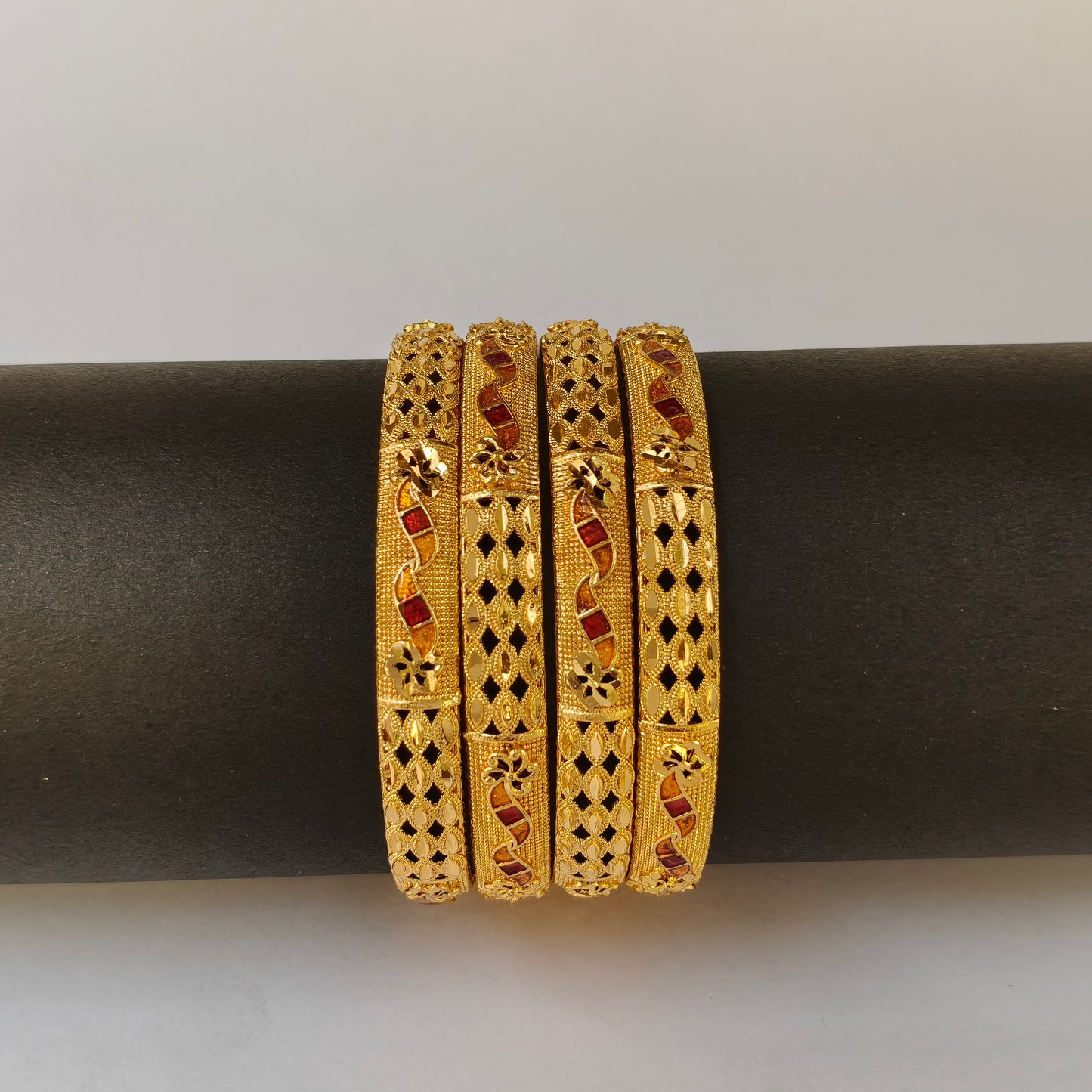 Traditional Filigree Gold Toned Bangles