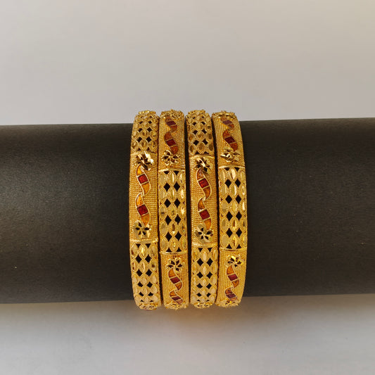 Traditional Filigree Gold Toned Bangles