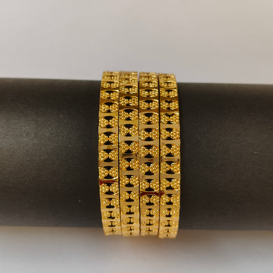 Intricate Gold Toned Filigree Bangles