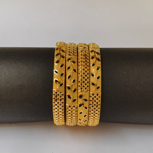 Intricate Gold Toned Filigree Bangles