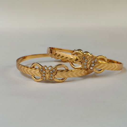 Butterfly Filigree Gold Chevron Kada