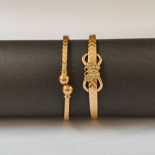Butterfly Filigree Gold Chevron Kada