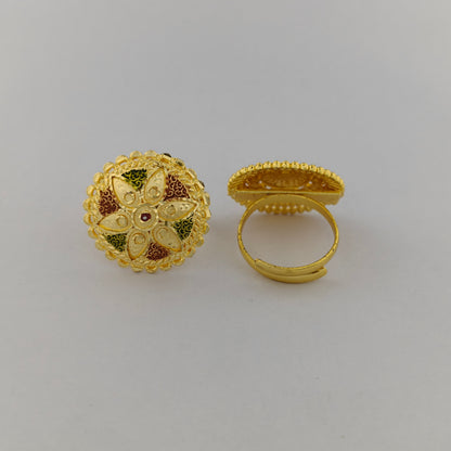Mayura Gold Plated Statement Ring