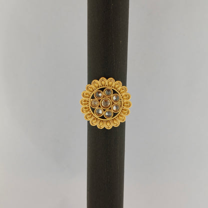 Textured Sunflower Ring