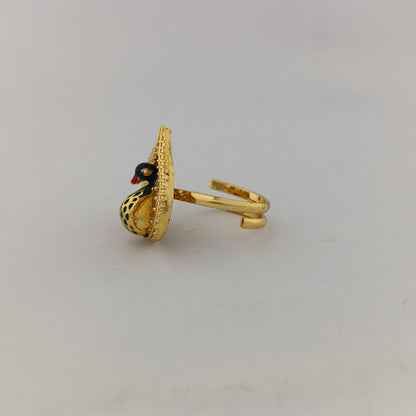 Meenakari Peacock Ring