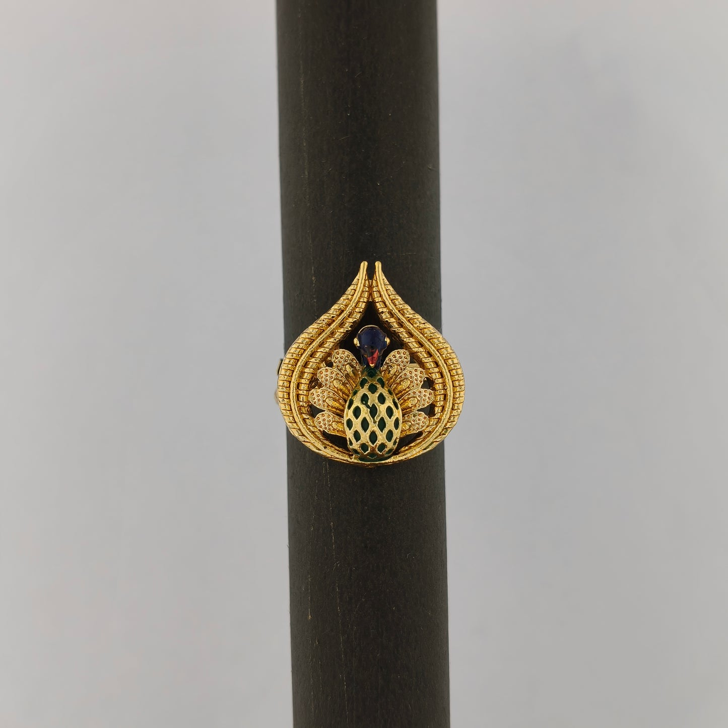 Meenakari Peacock Ring