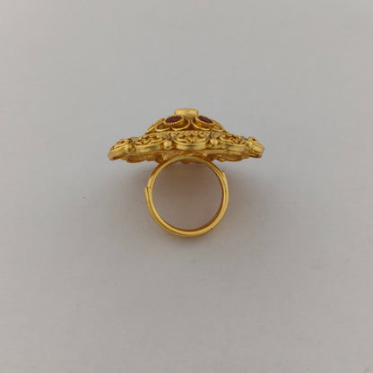Antique Cocktail Ring Red Stones