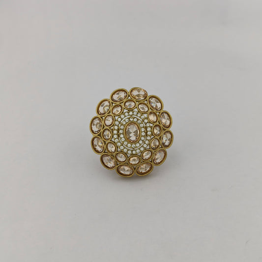 Antique Floral Stone Ring