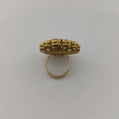 Antique Floral Stone Ring