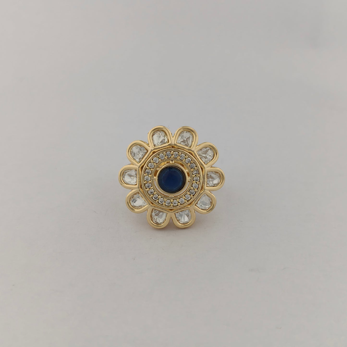 Sapphire Polki Ring