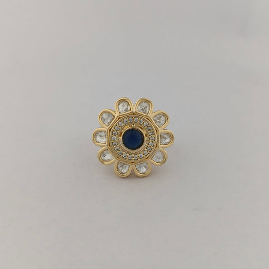Sapphire Polki Ring