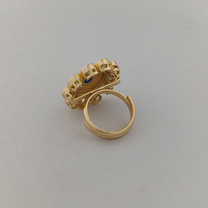 Sapphire Polki Ring