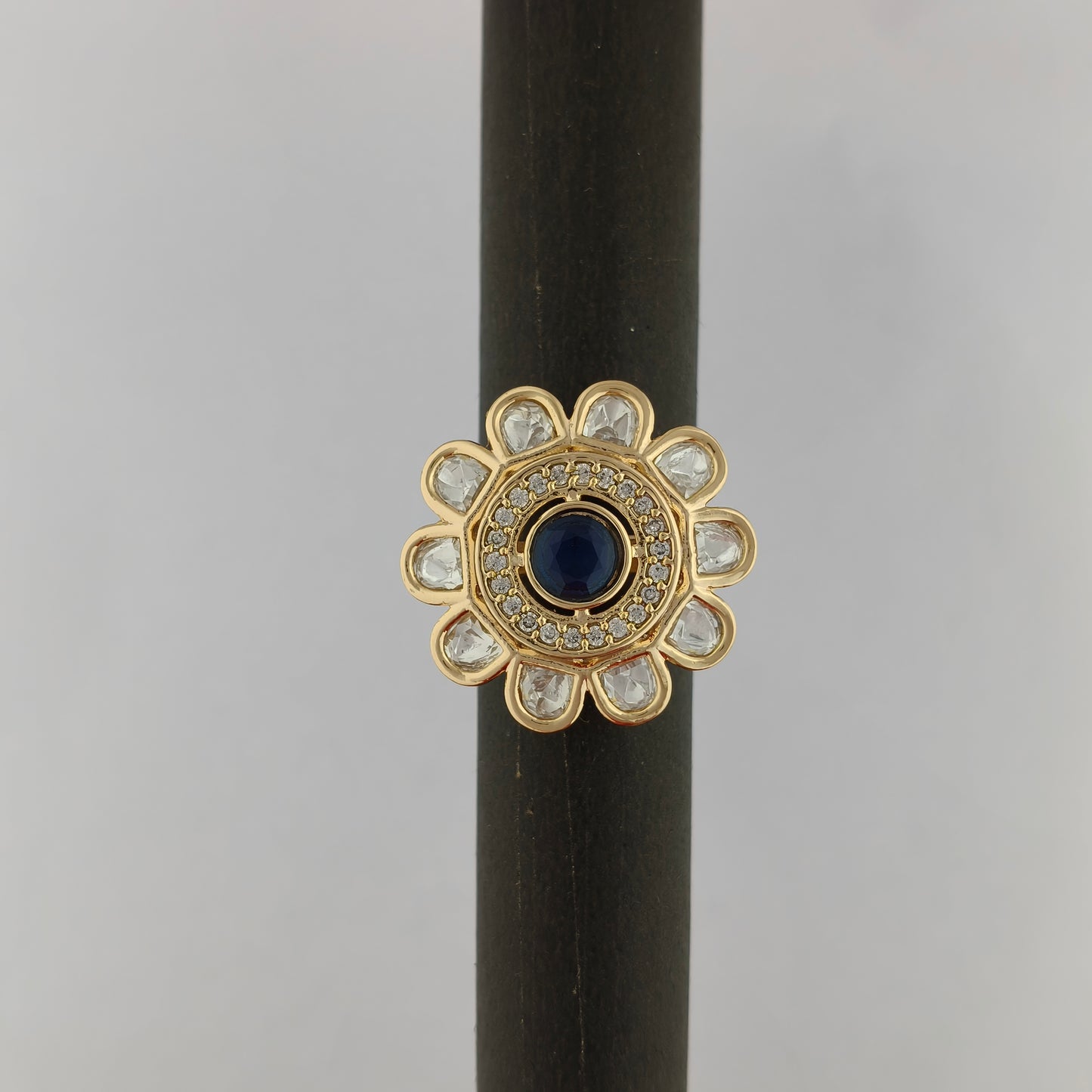 Sapphire Polki Ring