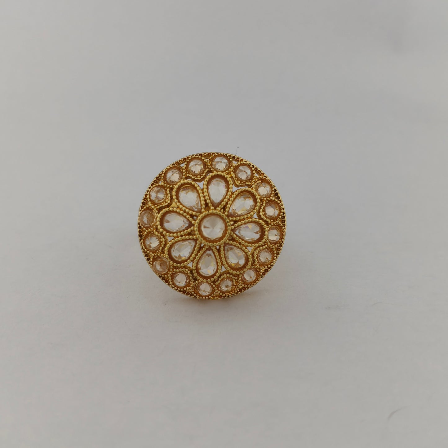 Gold Plated Intricate Statement Ring