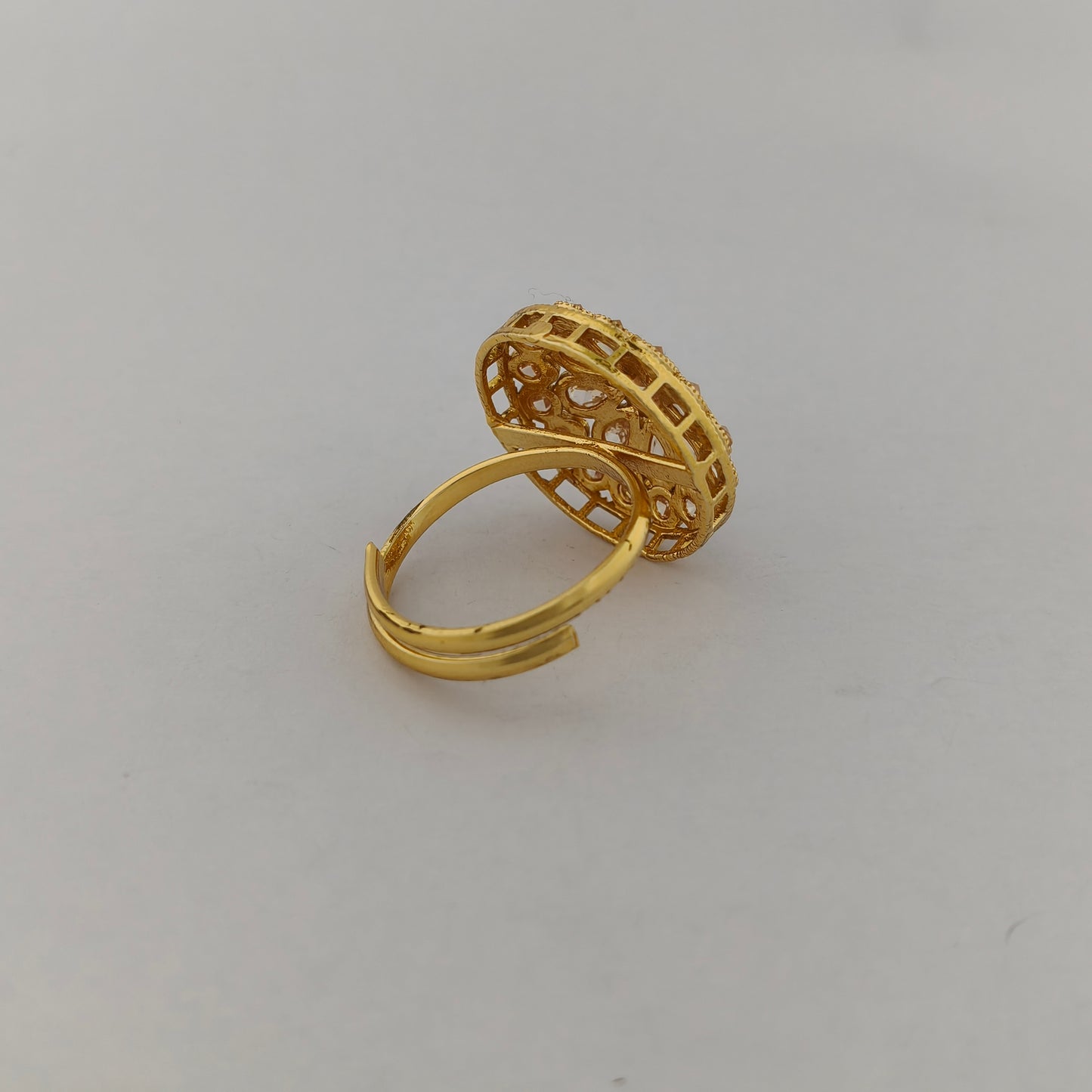 Gold Plated Intricate Statement Ring