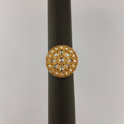 Gold Plated Intricate Statement Ring