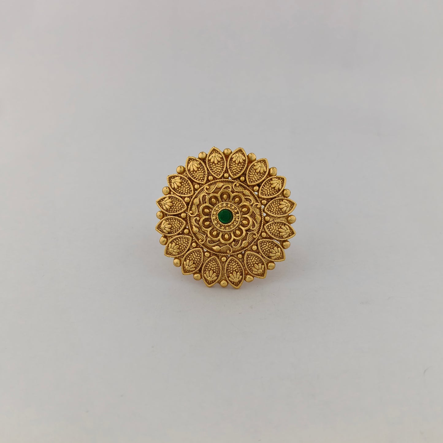 Emerald Mandala Ring