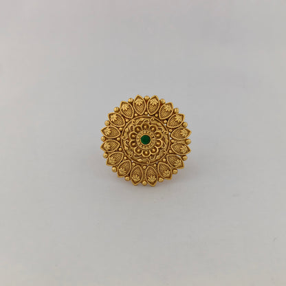 Emerald Mandala Ring