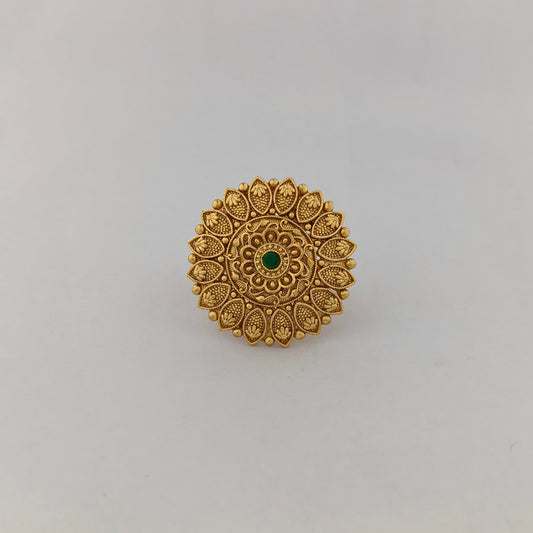 Emerald Mandala Ring