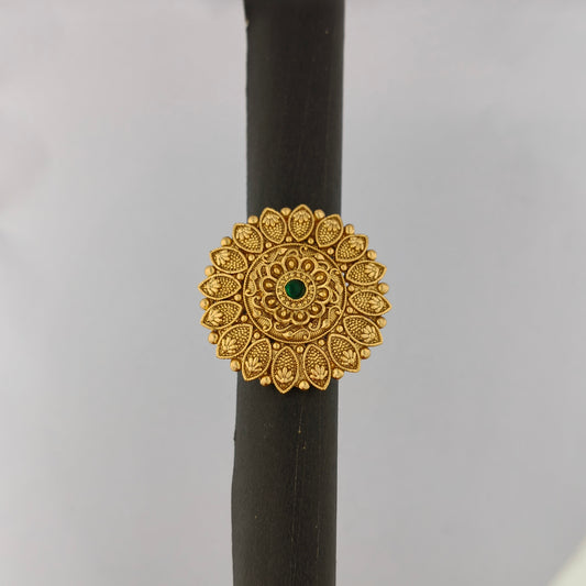 Emerald Mandala Ring