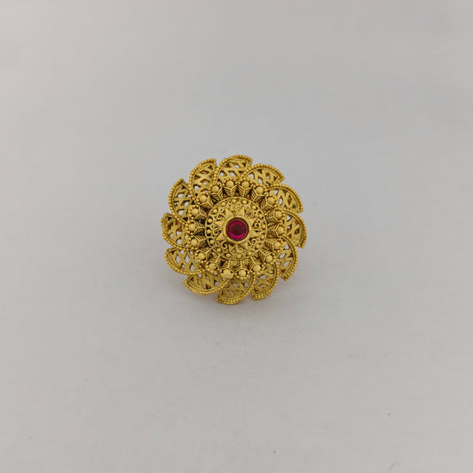 Gold Plated Filigree Cocktail Ring