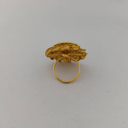 Gold Plated Filigree Cocktail Ring
