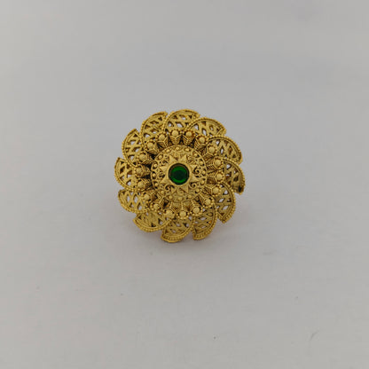 Gold Plated Filigree Cocktail Ring
