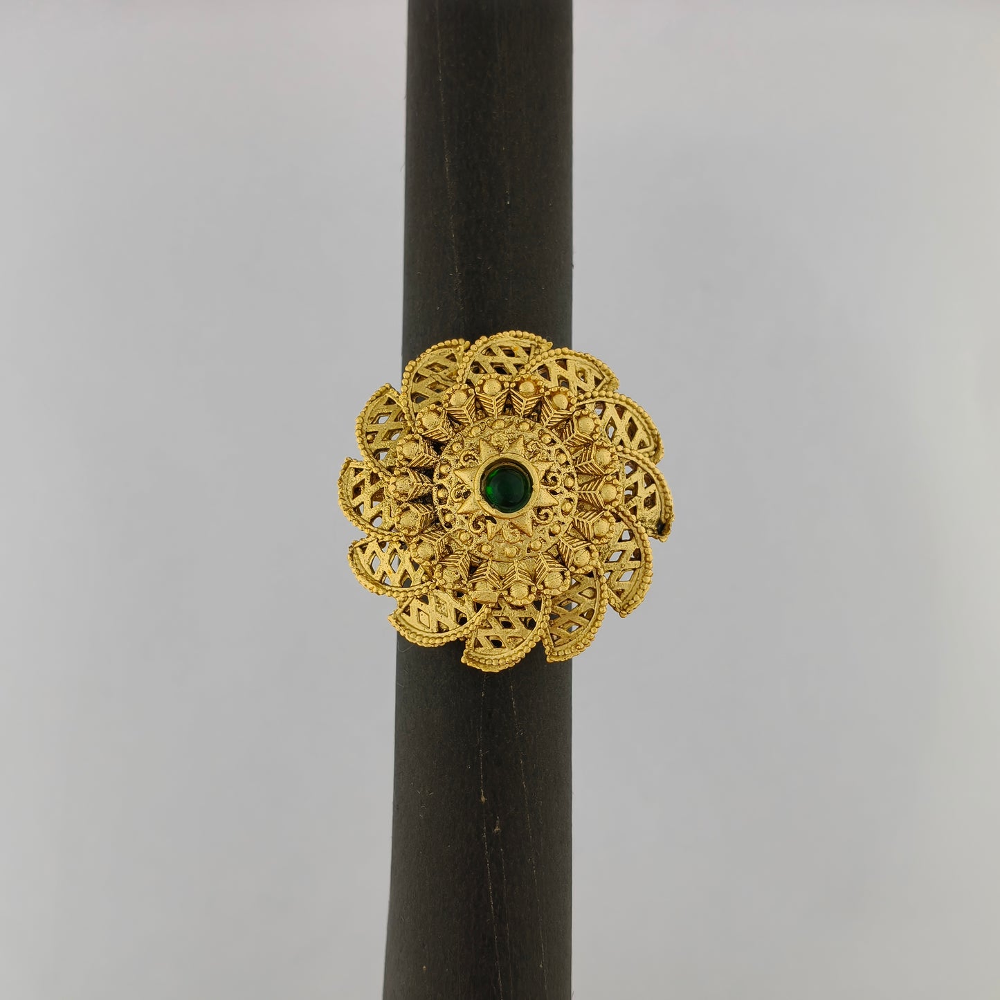 Gold Plated Filigree Cocktail Ring