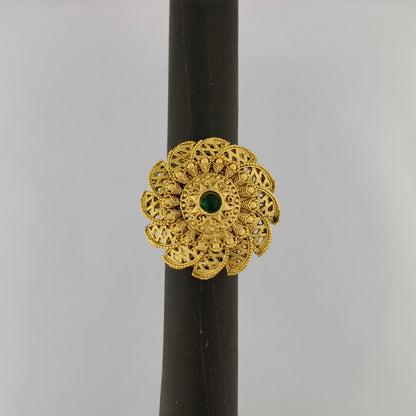 Gold Plated Filigree Cocktail Ring