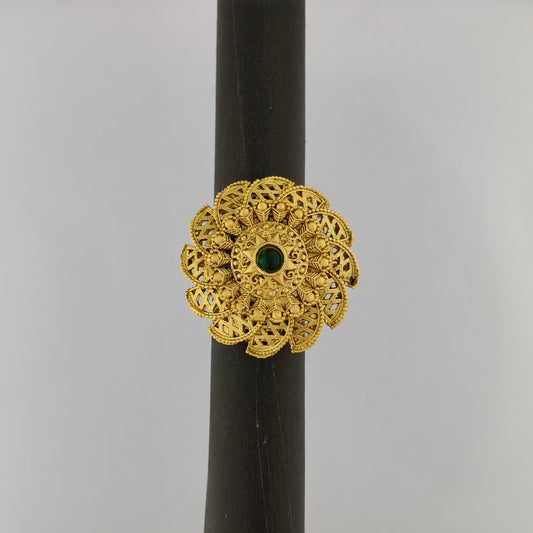 Gold Plated Filigree Cocktail Ring