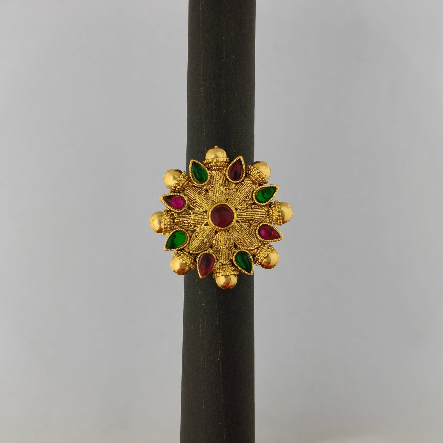 Gold Plated Sunburst Cocktail Ring