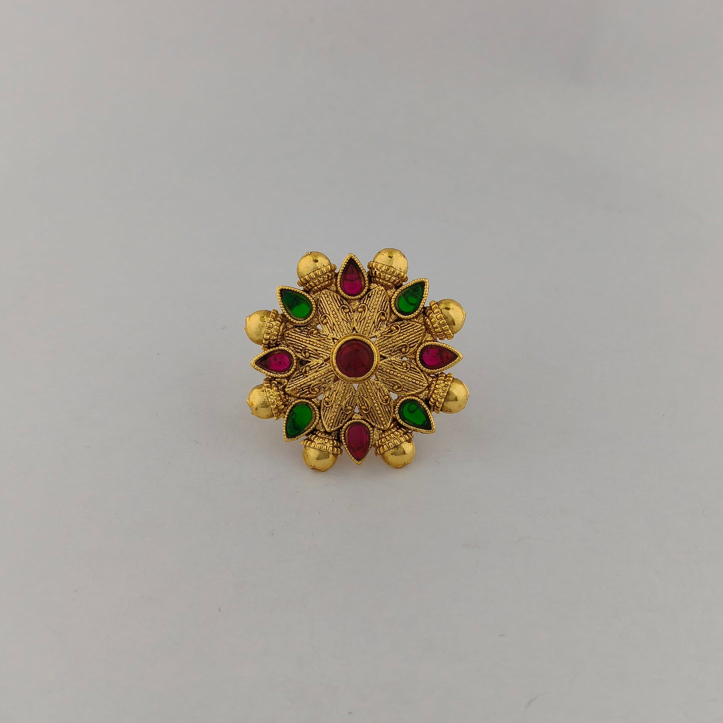 Gold Plated Sunburst Cocktail Ring