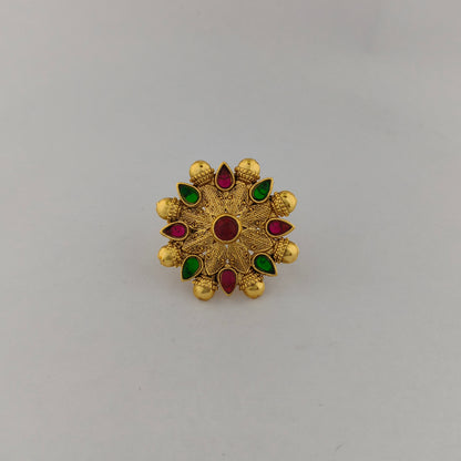 Gold Plated Sunburst Cocktail Ring