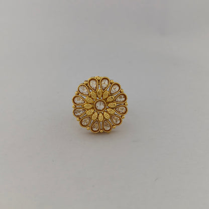 Gold Plated Floral Statement Ring