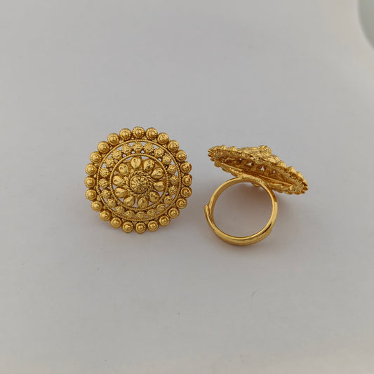 Gold Plated Rawa Work Ring