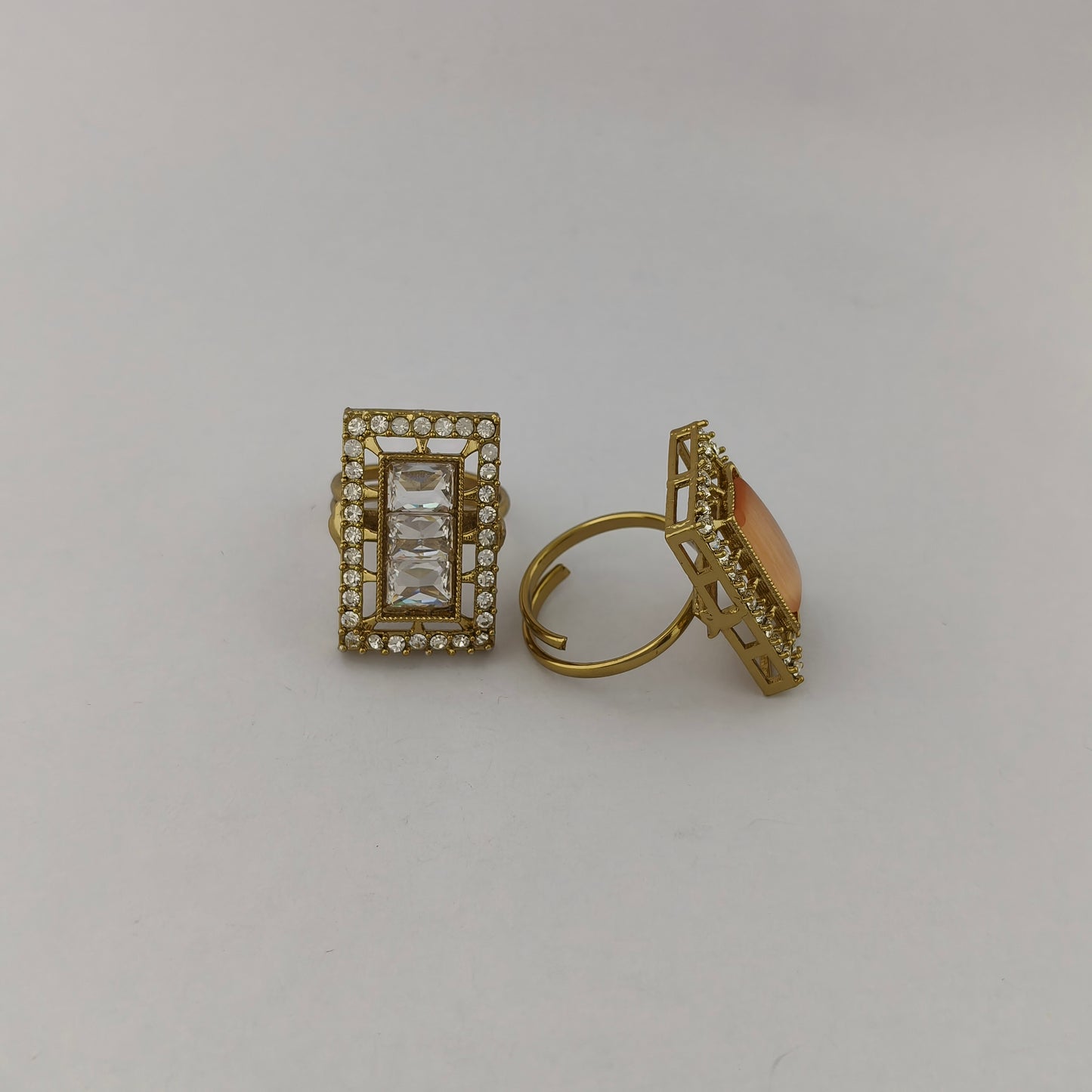 Victorian Gold Rectangle Statement Ring