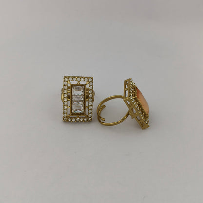 Victorian Gold Rectangle Statement Ring