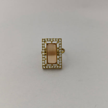 Victorian Gold Rectangle Statement Ring